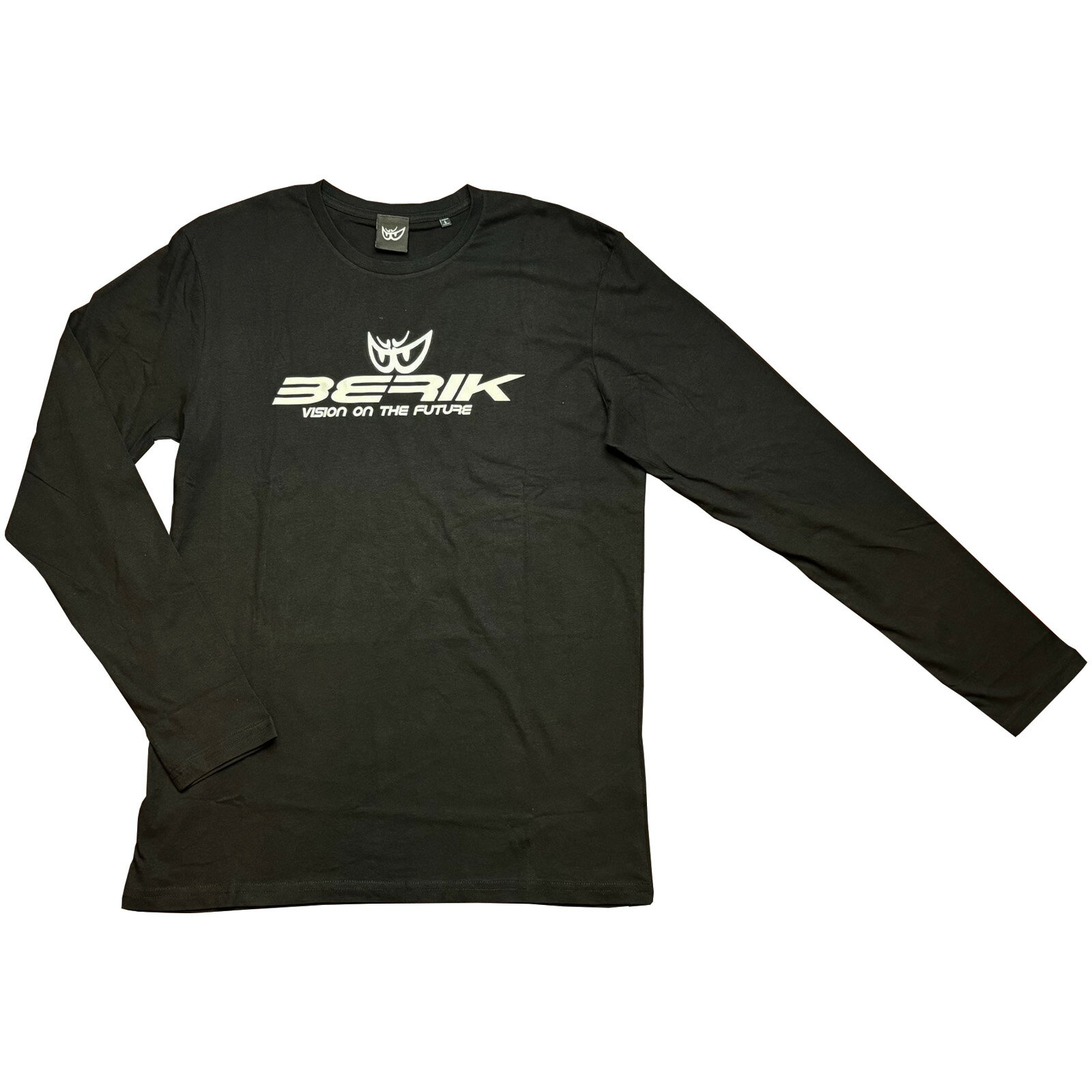 BERIK ベリック プリント ロングスリーブ Tシャツ オーガニックコットン T-237301-BK BLACK/WHITE カジュアル SALE