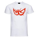 新作 BERIK ベリック プリント Tシャツ オーガニックコットン T-237203-BK WHITE/RED