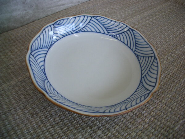 Arita Ware - 有田焼　渕青海波　4.5寸皿