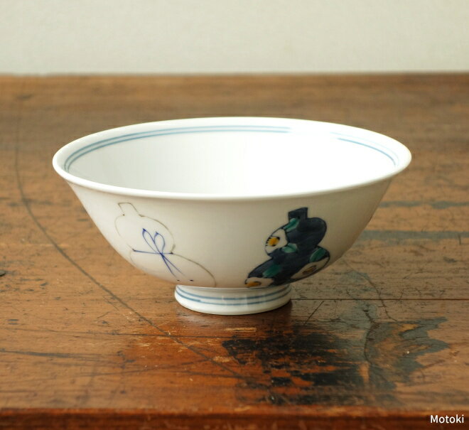 伊萬裏陶器 - 伊万里焼　伊万里ひょうたん飯碗（大）