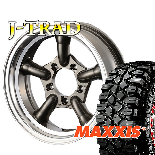 J-TRAD ガンメタリック DCリム 16×5.5J/5H-25 マキシス クリーピークローラー 6.50 ( maxxis creepy cr..