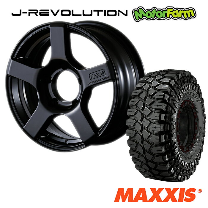 【先行予約：2025年11月発送】FARM J-REVOLUTION マットブラック 16×5.5J/5H+20 マキシス クリーピーク..