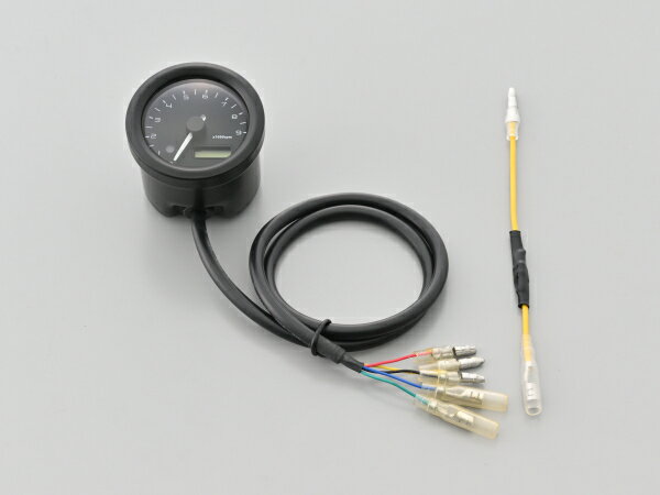 デイトナ VELONA電気式タコメーター 48φ/9000rpm/ブラックボディ 3色LED (44198)