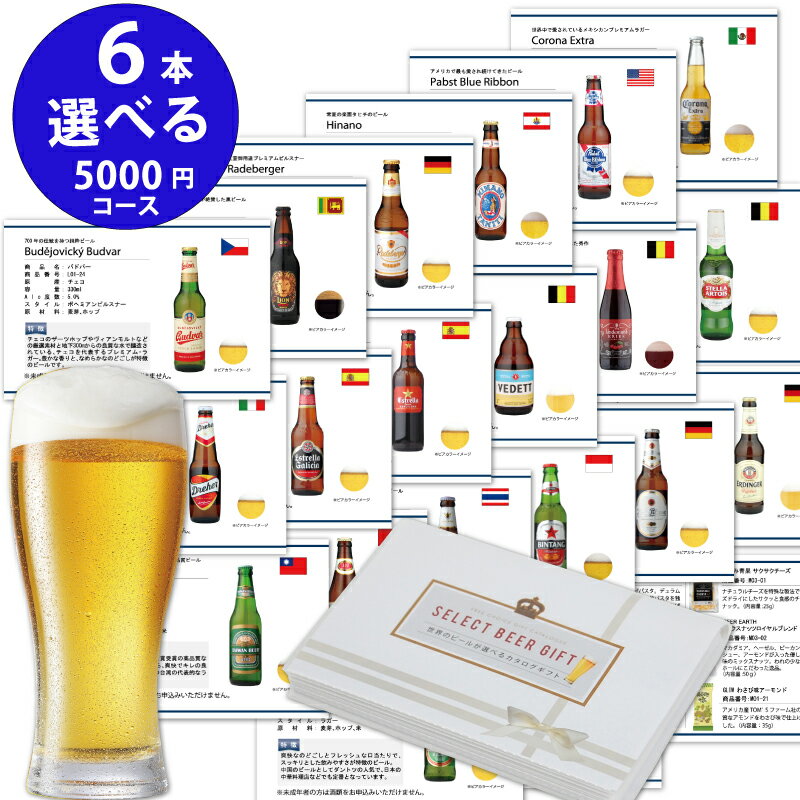 お酒 ビール カタログ ギフト 5000円コース 世界のビール 19種類とビールによく合うおつまみ  ...