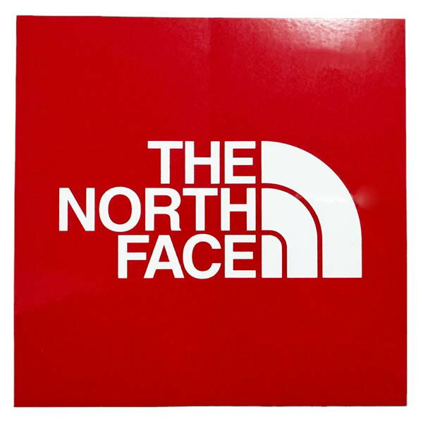 【期間限定ポイント10倍】ノースフェイス ロゴ ステッカー 赤 白 THE NORTH FACE L