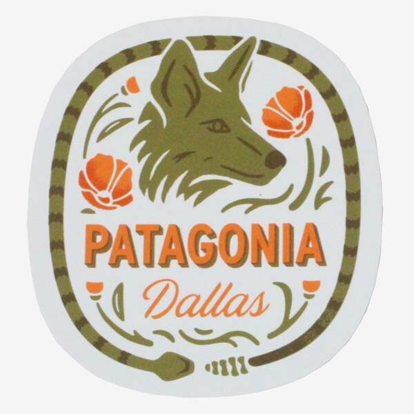 【期間限定ポイント5倍】パタゴニア ステッカー ダラス テキサス スペシャル コヨーテ PATAGONIA DALLAS TEXAS ご当地 アメリカ USA 州 STICKER 店舗 限定 シール