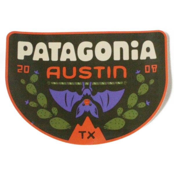 【期間限定ポイント5倍】パタゴニア ステッカー オースティン テキサス スペシャル コウモリ 紫 PATAGONIA AUSTIN TEXAS ご当地 アメリカ USA フィッツロイ シール