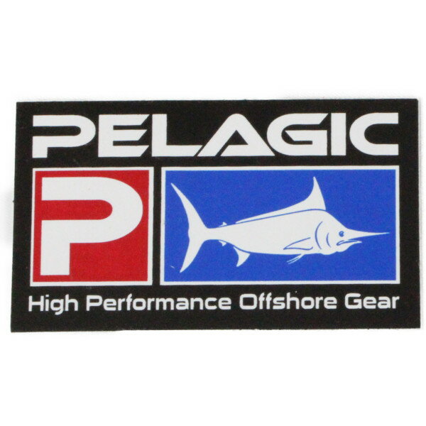 【期間限定ポイント10倍】訳あり プラジック ハイパフォーマンス オフショア ギア ステッカー 中 黒 PELAGIC GEAR ブルー マーリン カジキマグロ 魚 シール ネコポス