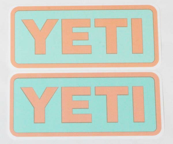 イエティ ロゴ ステッカー 2枚セット YETI LOGO STICKER D シール デカール クーラー タンブラー アウトドア デコ カスタム ネコポス 新品