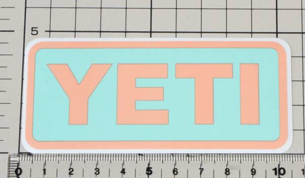 イエティ ロゴ ステッカー 2枚セット YETI LOGO STICKER D シール デカール クーラー タンブラー アウトドア デコ カスタム ネコポス 新品