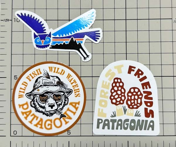 【期間限定ポイント10倍】訳有 パタゴニア ステッカー 光沢 3種セット PATAGONIA シール ワイルドグリズリー フォレストフレンズ フィッツロイ オウル 鳥 梟 熊 動物の商品画像 2