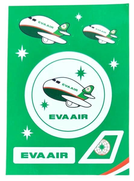 訳有 エバー航空 ステッカー シート EVA AIR STICKER 航空機 飛行機 台湾 シール コレクション カスタム 海外 エアライン AIRLINES 新品