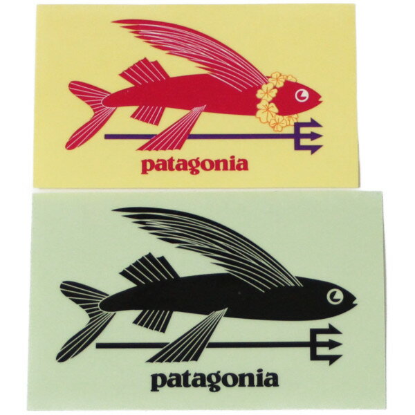 訳あり 非売品 パタゴニア トライデントフィッシュ キャンペーン ステッカー 2種セット PATAGONIA STICKERS SET 飛魚 魚 クリア シール