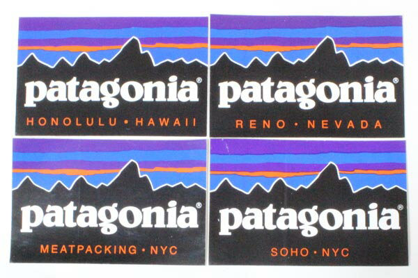 訳有 パタゴニア 海外 店舗 ステッカー 4種セット PATAGONIA USA NYCSOHO フィッツロイ シール アメリカ ニューヨーク リノ ハワイ ご当地