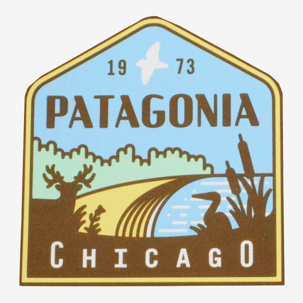 ͭ ѥ˥ ƥå  Υ ڥ PATAGONIA CHICAGO ILLINOIS  ꥫ USA  STICKER   