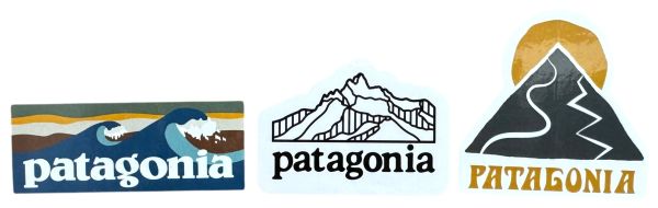 【期間限定ポイント10倍】訳有 パタゴニア ステッカー 光沢 3種セット PATAGONIA STICKER シール ボードショーツロゴ ラインロゴリッジ スローゴーイング 波 山 新品