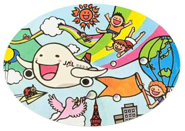 JAL イラスト ステッカー 日本航空 JAPAN AIR LINES STICKER 太陽のアーク サンアーク 飛行機 エアライン 航空機 シール コレクション 新品