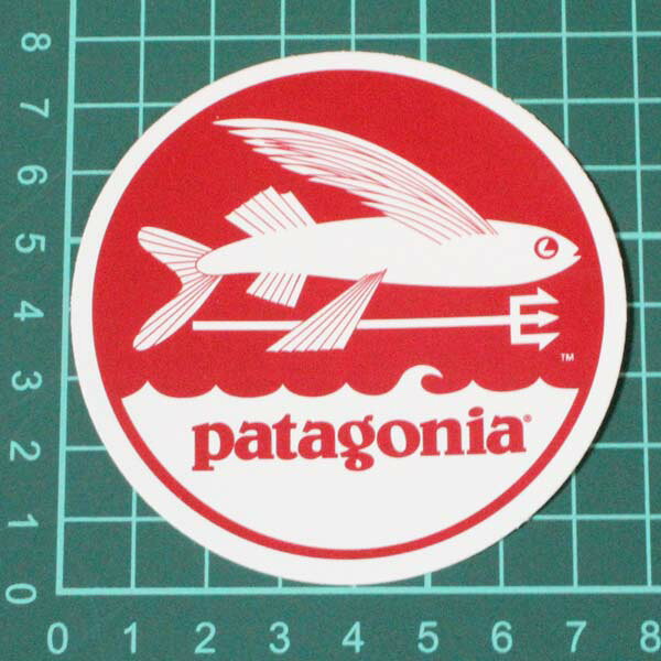 パタゴニア トライデント フィッシュ ステッカー 丸 枠 PATAGONIA TRIDENT FISH ST...