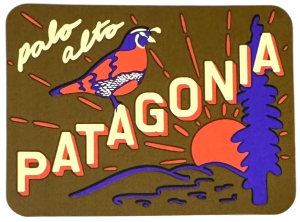 【マニア・コレクター】パタゴニア ステッカー パロ アルト スペシャル 鳥 茶 PATAGONIA PALO ALTO CA ..