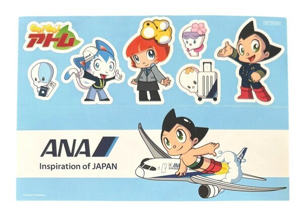 全日空 ゴーゴー アトム ステッカー シート ANA GO GO ATOM STICKER 全日空 航空機 旅行 手塚治虫 スズ アトニャン コラボ コレクション