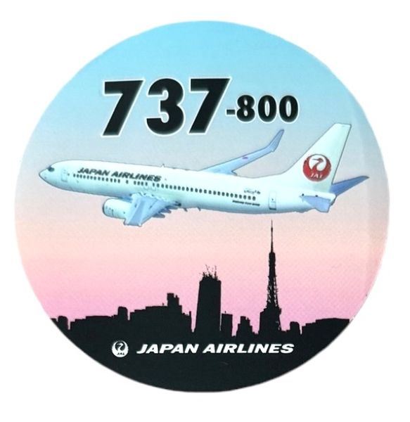 JAL 737-800 ステッカー 日本航空 ボーイング BOEING STICKER 飛行機 ジェット 旅客機 シール デカール コレクション 新品