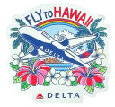 訳有 デルタ航空 ハワイ ステッカー DELTA FLY TO HAWAII STICKER AIR LINES 海外 飛行機 航空機 シール コレクション デコ アメリカ 新品(4)