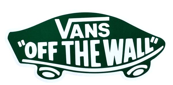 【期間限定ポイント10倍】バンズ ロゴ ステッカー VANS OF THE WALL LOGO STICKER 緑 白 SK8 シール デカール アウトドア チューン デッキ スケボー デコ カスタム