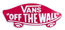 バンズ ロゴ ステッカー 大 VANS OF THE WALL LOGO STICKER ピンク 白 SK8 シール デカール アウトドア チューン デッキ スケボー カスタム