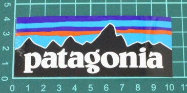 パタゴニア P6 ロゴ ステッカー PATAGONIA P-6 LOGO STICKER 光沢 フィッツロイ FITZROY ネコポス 横長 長方形 シール デカール 新品