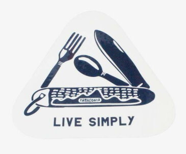 パタゴニア リブシンプリー ポケットナイフ ステッカー PATAGONIA LIVE SIMPLY POKETKNIFE STICKER 光沢 三角 シール 新品 ネコポス 同梱