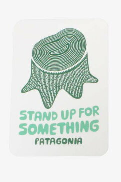 パタゴニア スタンドアップ ステッカー PATAGONIA STAND UP FOR SOMETHING STICKER 光沢 切り株 シール デカール 新品 ネコポス 同梱可