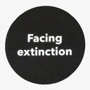 訳有 パタゴニア アクションワークス キャンペーン ステッカー Facing extinction PATAGONIA ACTION WORKS STICKER 非売品 円 丸 黒 シール