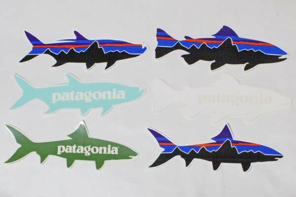 訳あり パタゴニア 魚 ステッカー 6種セット PATAGONIA FISH STICKERS SET フィッツロイ トラウト ボーンフィッシュ ターポン シール 新品