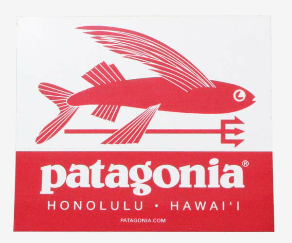 訳有 パタゴニア ステッカー ホノルル ハワイ トライデントフィッシュ 旧 PATAGONIA HONOLULU HAWAII アメリカ 店舗限定 魚 ネコポス 新品