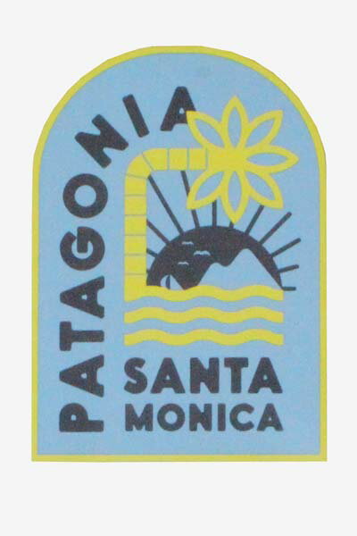【マニア・コレクター】訳有 希少 パタゴニア ステッカー サンタモニカ カリフォルニア スペシャル 水色 PATAGONIA SANTA MONICA シール アメリカ ご当地 非売