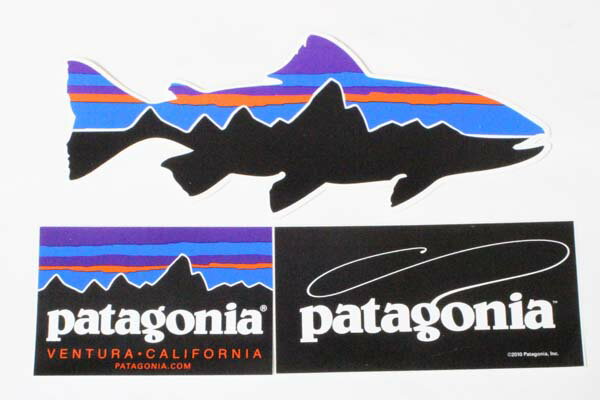 訳あり パタゴニア ステッカー 3種セット PATAGONIA STICKERS SET フィッツロイ ショップ ベンチュラ フライフィッシング トラウト シール