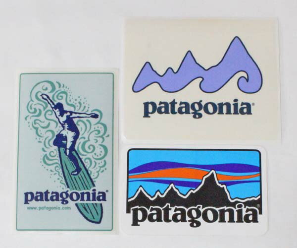 【期間限定ポイント5倍】訳あり パタゴニア ステッカー 3種セット PATAGONIA STICKERS SET フィッツロイ レトロロゴ サーフィン 廃番 波 シール ネコポス 新品