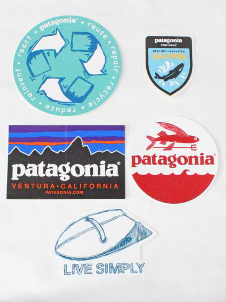 【期間限定ポイント10倍】【マニア・コレクター】訳有 パタゴニア ステッカー 5種セット PATAGONIA STICKERS SET フィッツロイ プロビジョンズ PROVISIONS サーモン リサイクル シール 新品