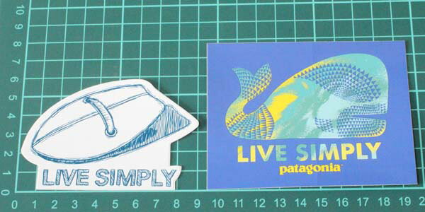 【期間限定ポイント10倍】訳有 パタゴニア ステッカー リブシンプリー 3種セット PATAGONIA STICKERS SET LIVE SIMPLY 鯨 車 ハンドプレーン コレクション シールの商品画像 3