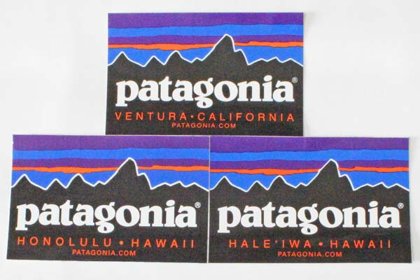 【期間限定ポイント5倍】訳あり パタゴニア ステッカー 3種セット PATAGONIA STICKERS SET フィッツロイ ベンチュラ ホノルル ハレイワ ハワイ 店舗 シール 新品