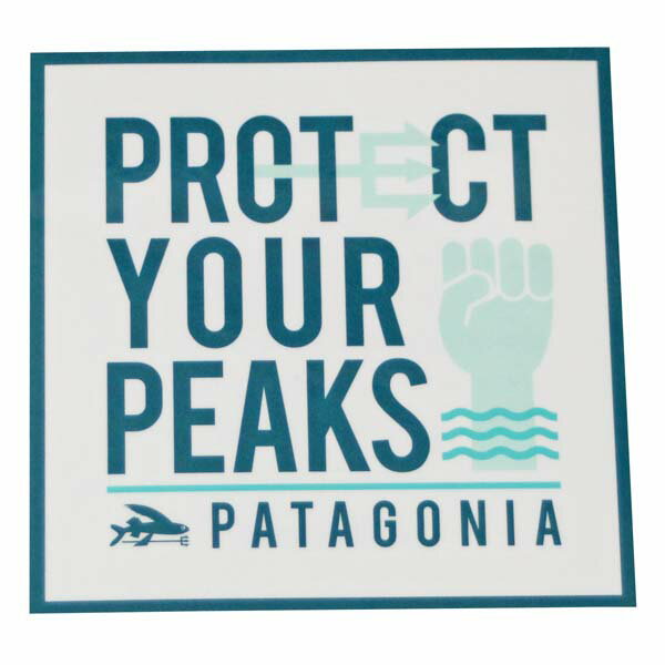 パタゴニア プロテクト ユア ピークス ステッカー 光沢 Patagonia PROTECT YOUR PEAKS トライデントフィッシュ シール デカール ネコポス