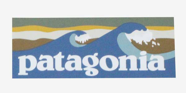 訳あり 希少カラー パタゴニア ステッカー ボードショーツロゴ PATAGONIA BOARD SHORT LOGO STICKER 波 ウェーブ サーフ シール カスタム