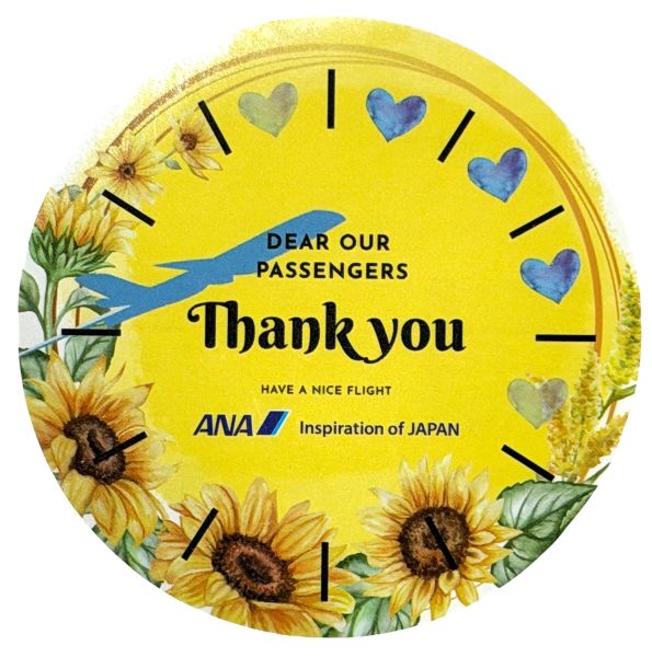 乐天商城 - 【期間限定ポイント10倍】全日空 サンキュー ステッカー ANA THANK YOU STICKER INSPILATION OF JAPAN 航空機 CREW 旅行 シール イラスト ひまわり 時計 ハート 新品
