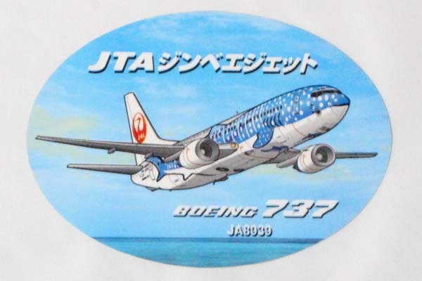 樂天商城 - 希少 JAL JTA ジンベエジェット ステッカー 日本航空 ボーイング 737 BOEING JA8939 STICKER 鮫 飛行機 シール デカール コレクション 新品