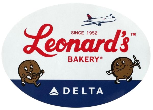 【期間限定ポイント10倍】デルタ航空 レナーズ ベーカリー コラボ ステッカー DELTA LEONARD'S BAKERY STICKER 飛行機 航空機 旅客機 シール コレクション ハワイのサムネイル