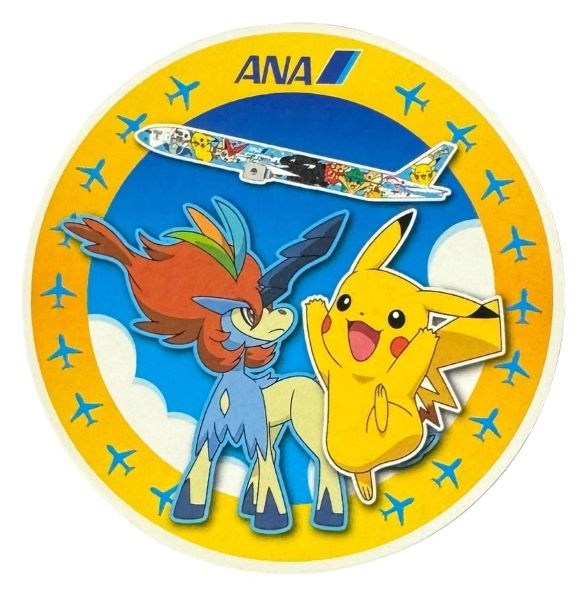【期間限定ポイント10倍】全日空 ポケモン コラボ ステッカー ケルディオ ピカチュウ 黄 ANA POKEMON STICKER 飛行機 航空機 ジェット カスタム シール コレクション