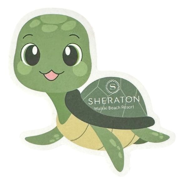 シェラトン ワイキキ ビーチリゾート ステッカー 亀 SHERATON WAIKIKI STICKER ハワイ HAWAII ホテル HOTEL コレクション カスタム 海外