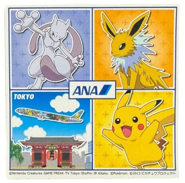 【期間限定ポイント10倍】訳有 全日空 ポケモン コラボ ステッカー TOKYO ミュウツー ピカチュウ ANA POKEMON STICKER 東京 航空機 ジェット シール コレクション