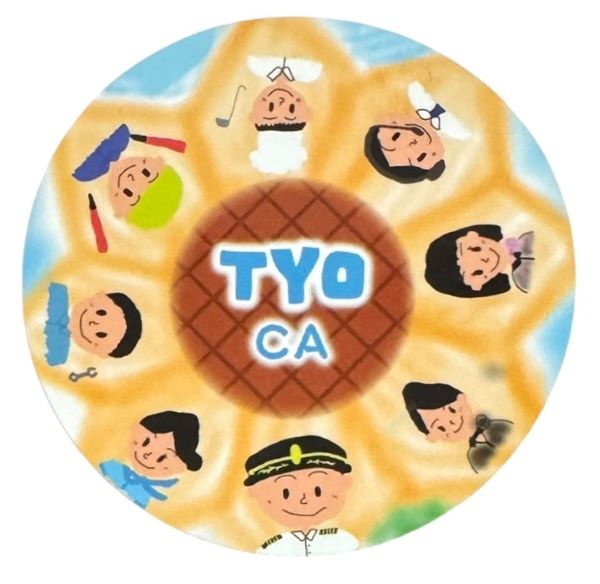 樂天商城 - 訳有 全日空 東京 イラスト ステッカー ANA TYO CA STICKER 飛行機 航空機 空港 客室乗務員 パイロット クルー シール デコ コレクション