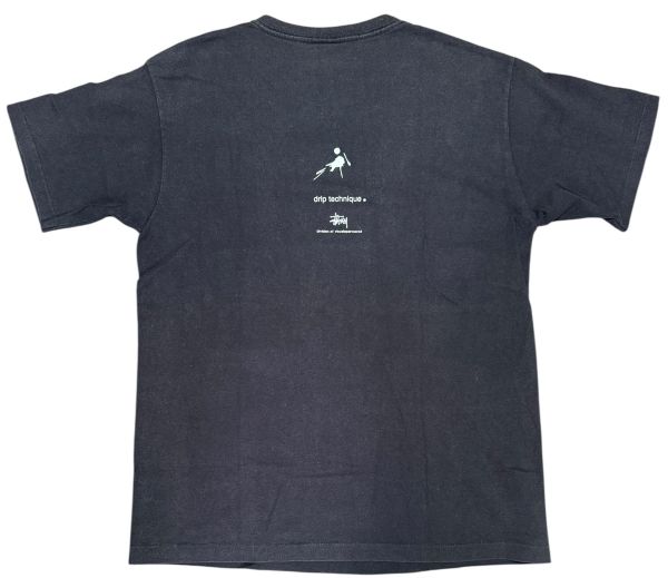 ステューシー × ダブルタップス L Tシャツ ブラック Stussy WTAPS DRIP TECHNIQUE ...